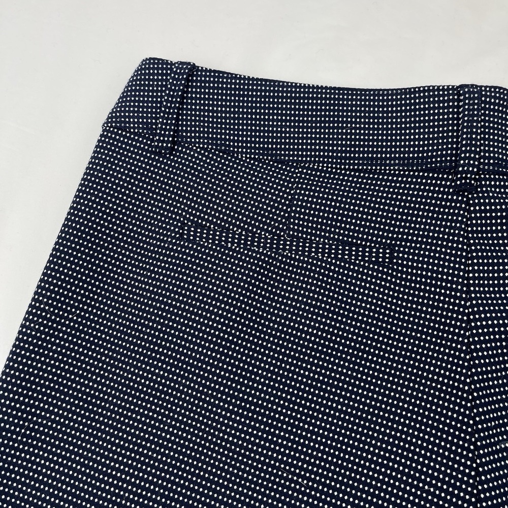 The Limited Chino Golf Shorts Navy Blue White Dots Pockets Button Women's Size 8 - Picture 10 of 13